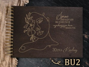Album z grawerem bejcowany BU2