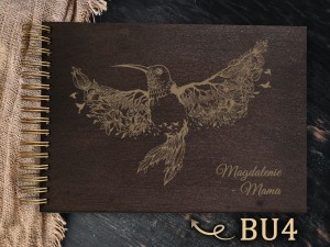 Album z grawerem bejcowany BU4