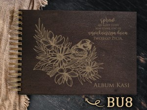 Album z grawerem bejcowany BU8