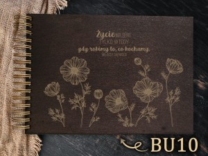 Album z grawerem bejcowany BU10