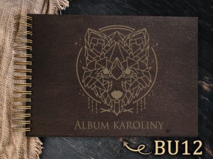 Album z grawerem bejcowany BU12