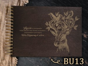 Album z grawerem bejcowany BU13
