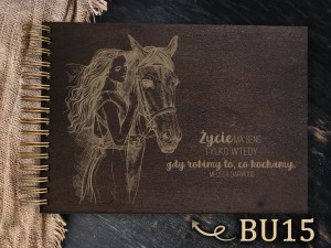 Album z grawerem bejcowany BU15