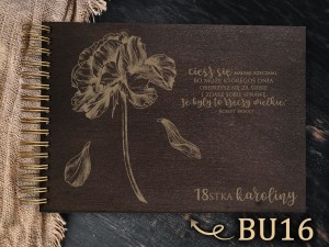 Album z grawerem bejcowany BU16