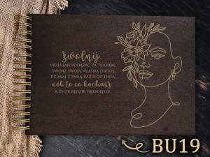Album z grawerem bejcowany BU19