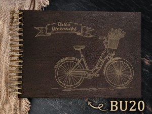 Album z grawerem bejcowany BU20