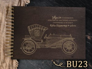 Album z grawerem bejcowany BU23