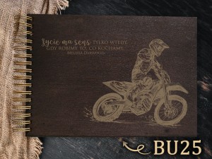 Album z grawerem bejcowany BU25