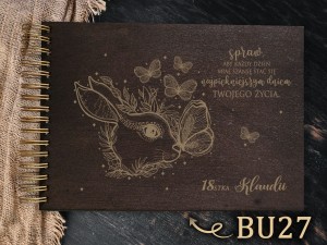 Album z grawerem bejcowany BU27