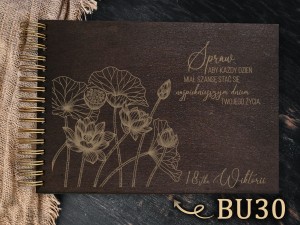Album z grawerem bejcowany BU30