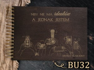 Album z grawerem bejcowany BU32