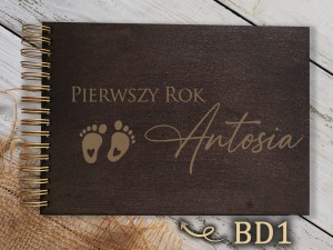 Album z grawerem bejcowany BD1
