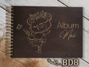 Album z grawerem bejcowany BD8