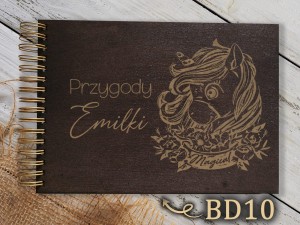 Album z grawerem bejcowany BD10