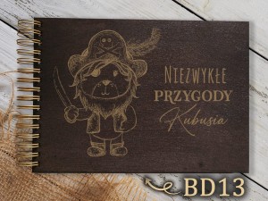 Album z grawerem bejcowany BD13