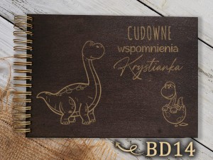 Album z grawerem bejcowany BD14