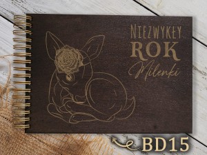 Album z grawerem bejcowany BD15