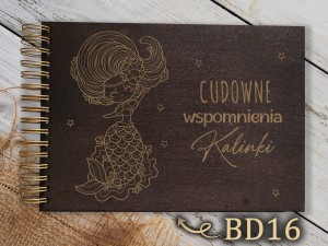 Album z grawerem bejcowany BD16
