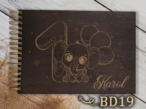 Album z grawerem bejcowany BD19