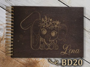 Album z grawerem bejcowany BD20