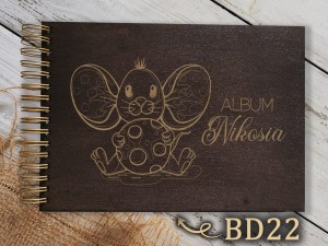Album z grawerem bejcowany BD22
