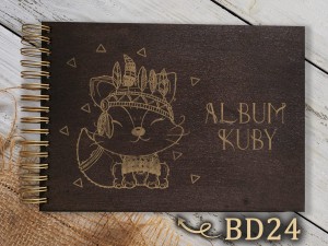 Album z grawerem bejcowany BD24