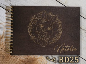 Album z grawerem bejcowany BD25