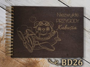 Album z grawerem bejcowany BD26