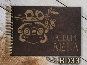 Album z grawerem bejcowany BD33