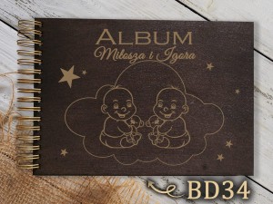 Album z grawerem bejcowany BD34