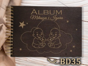 Album z grawerem bejcowany BD35