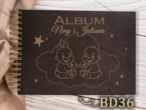 Album z grawerem bejcowany BD36