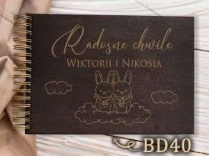 Album z grawerem bejcowany BD40