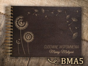 Album z grawerem bejcowany BMA5