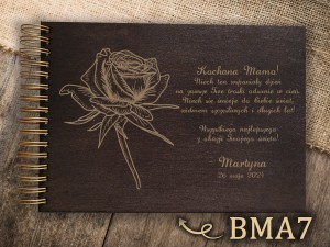 Album z grawerem bejcowany BMA7