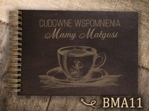 Album z grawerem bejcowany BMA11