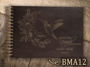 Album z grawerem bejcowany BMA12