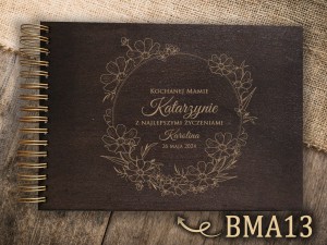 Album z grawerem bejcowany BMA13