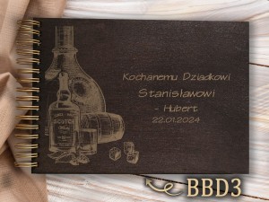 Album z grawerem bejcowany BBD3