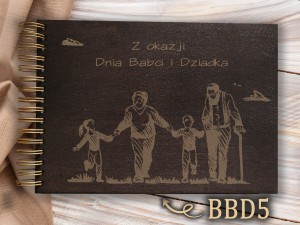 Album z grawerem bejcowany BBD5