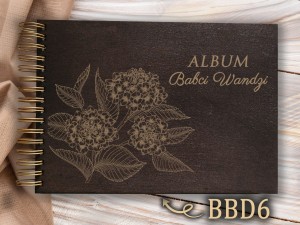 Album z grawerem bejcowany BBD6