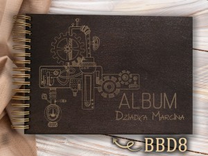 Album z grawerem bejcowany BBD8