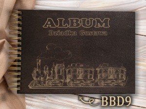 Album z grawerem bejcowany BBD9