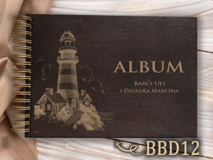 Album z grawerem bejcowany BBD12