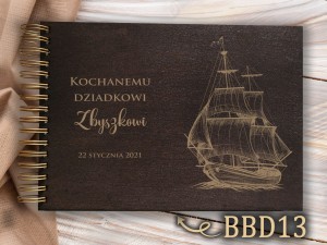 Album z grawerem bejcowany BBD13