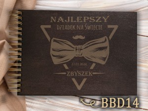 Album z grawerem bejcowany BBD14