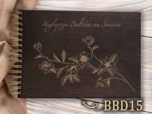 Album z grawerem bejcowany BBD15