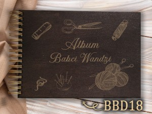 Album z grawerem bejcowany BBD18