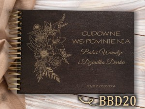 Album z grawerem bejcowany BBD20