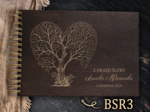 Album z grawerem bejcowany BSR3